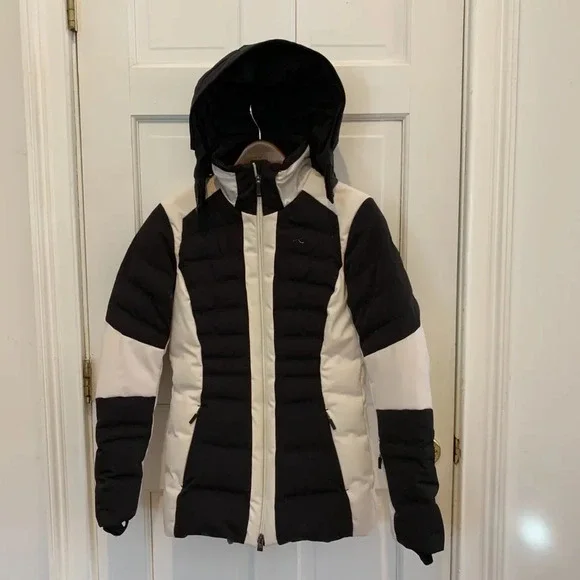 KJUS Women's Duana Down Ski Jacket - 36 Small US - Black / White EUC! - Picture 6 of 16